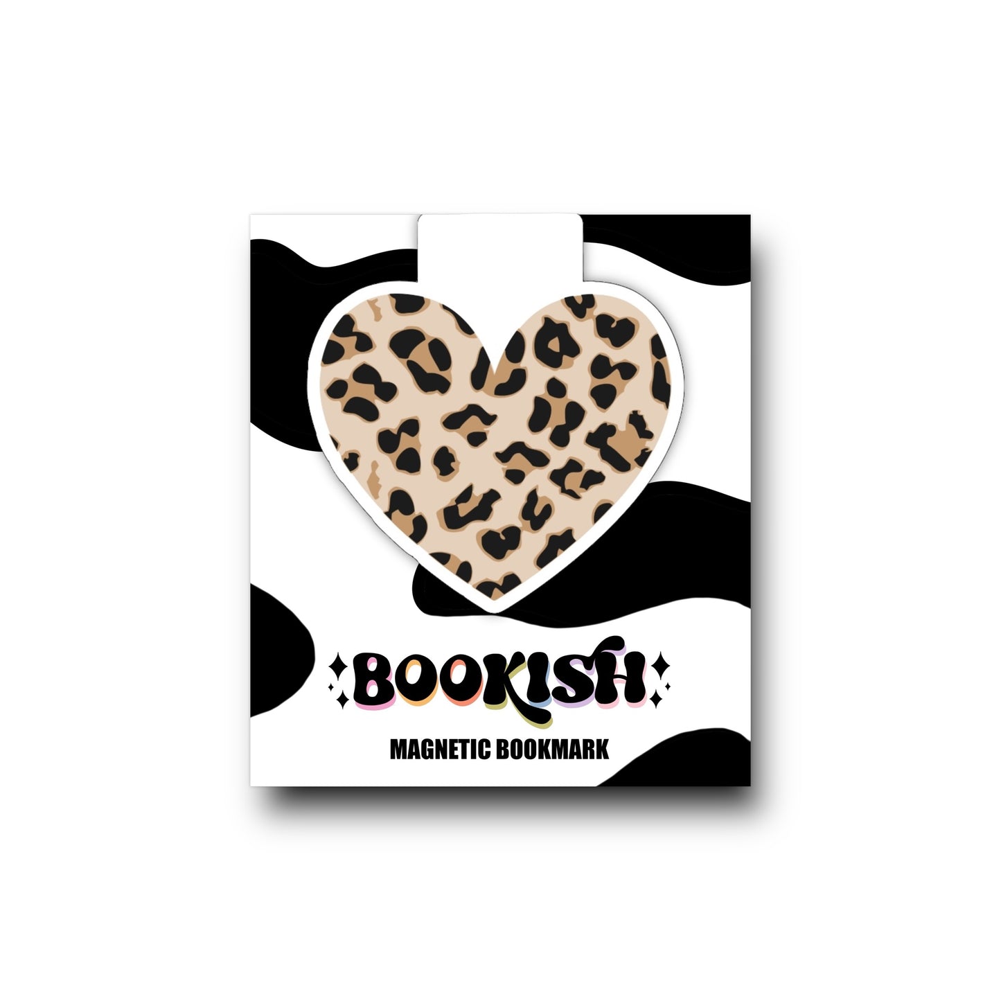 Leopard Print Heart | Magnetic Bookmark