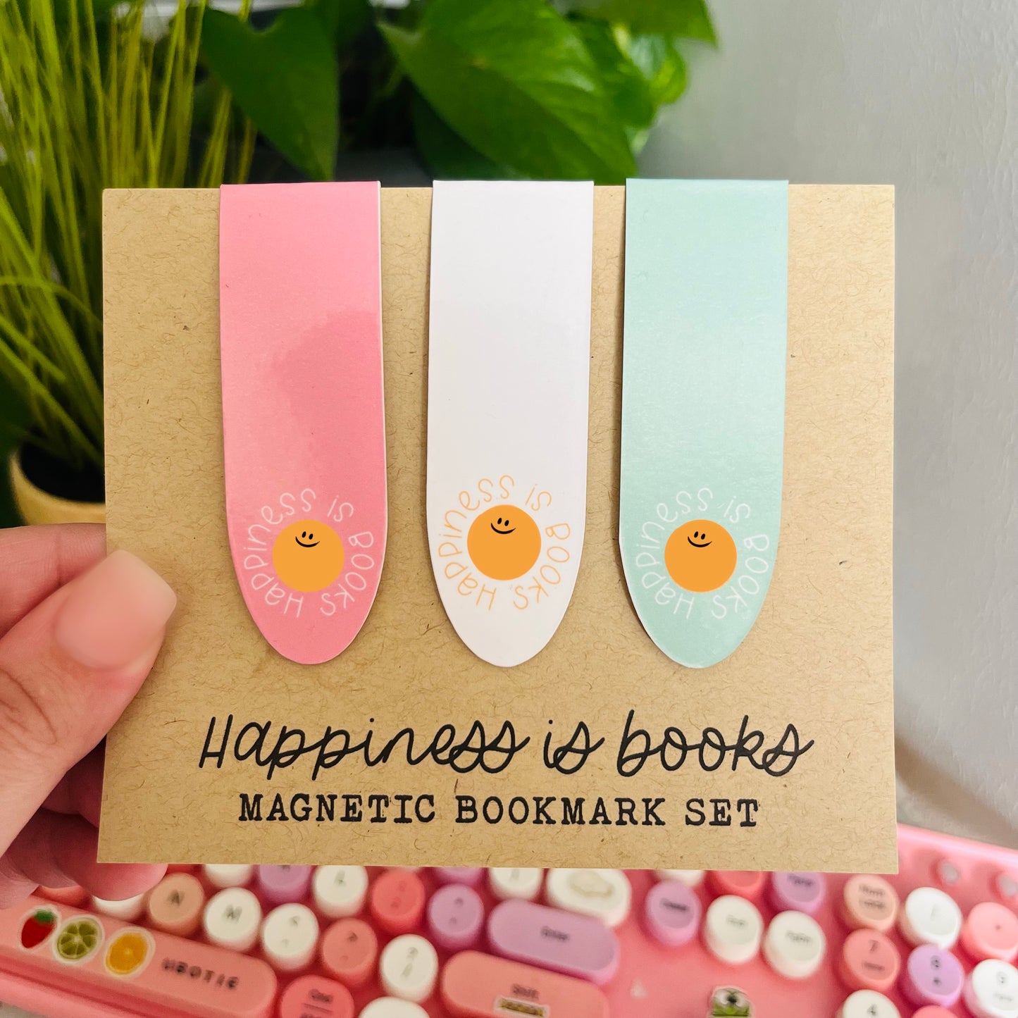 Happiness Is Books Magnetic Bookmark Set