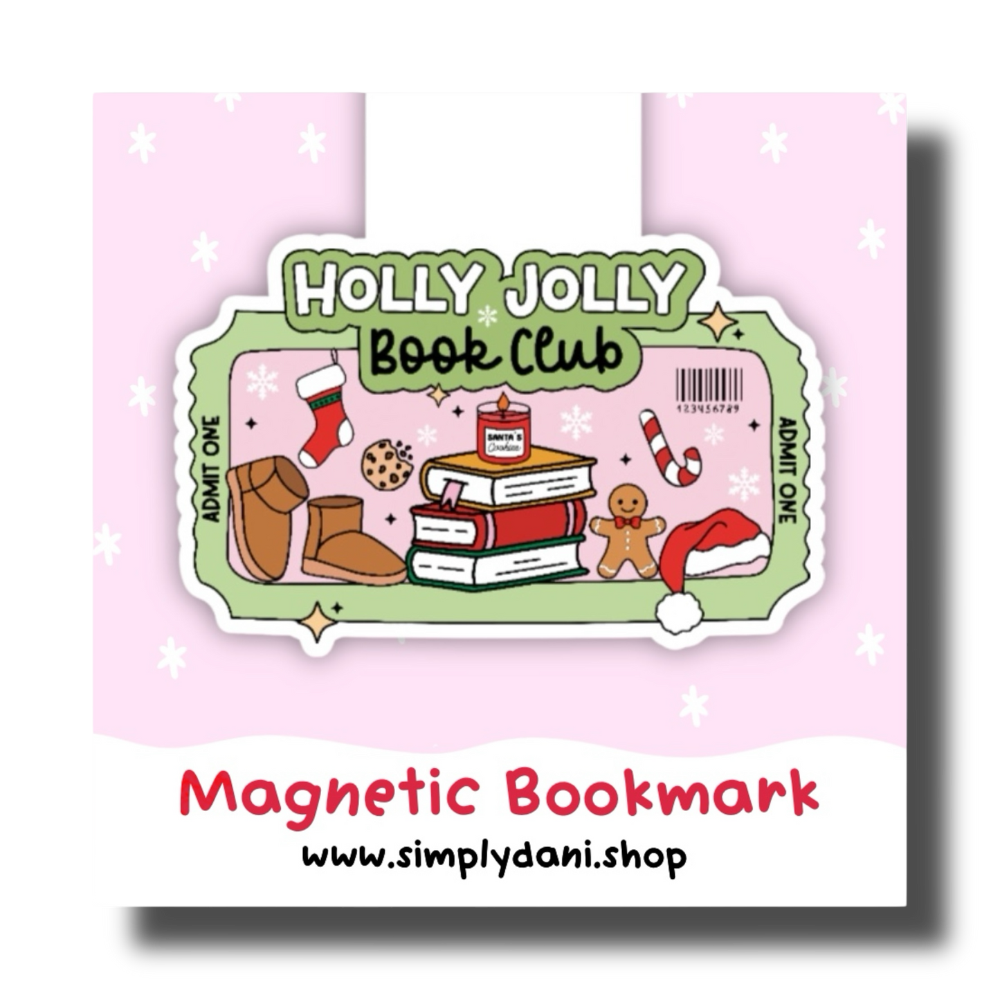Holly Jolly Book Club | Magnetic Bookmark