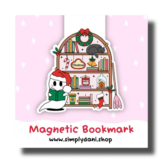 Christmas Book Shelf | Magnetic Bookmark