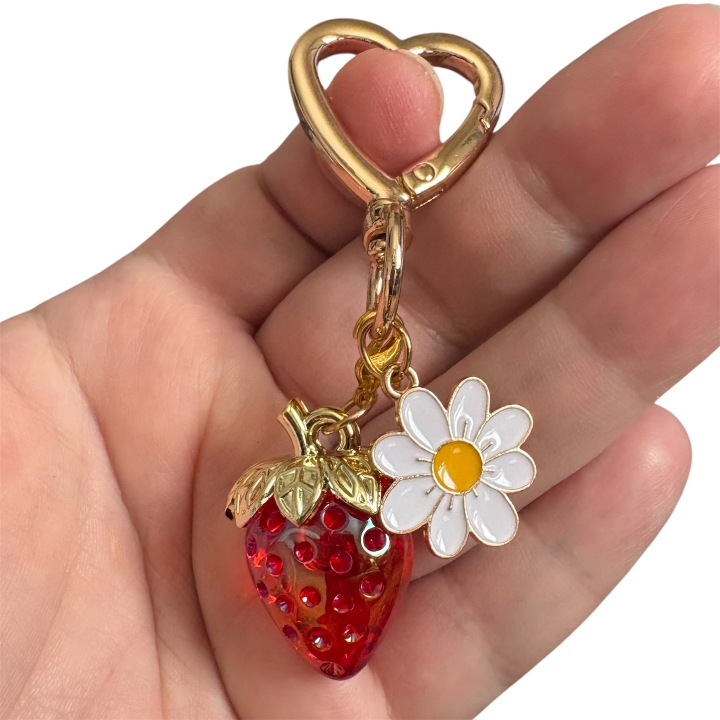 Red Strawberry Keychain