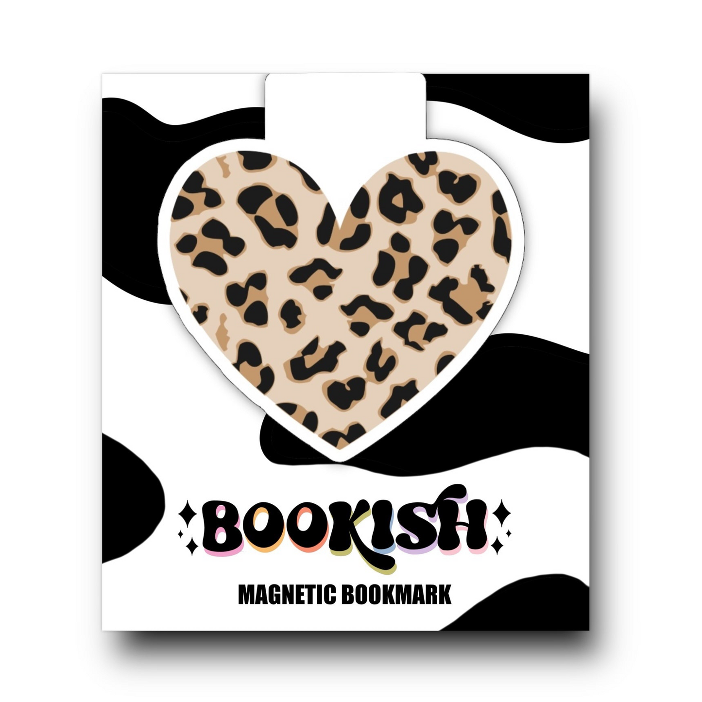 Leopard Print Heart | Magnetic Bookmark