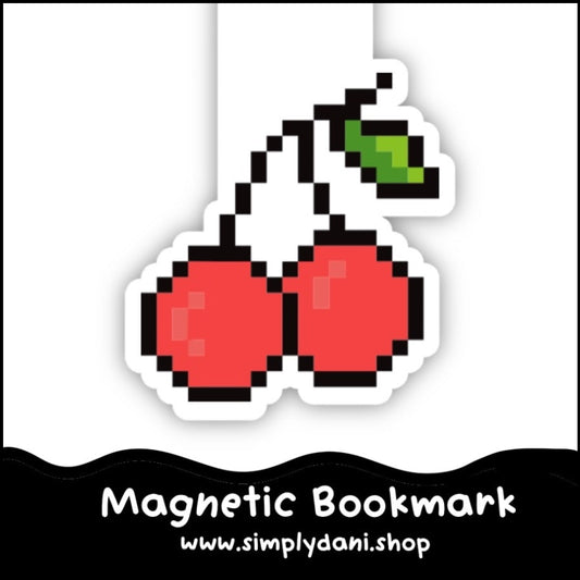 Pixel Cherries | Magnetic Bookmark