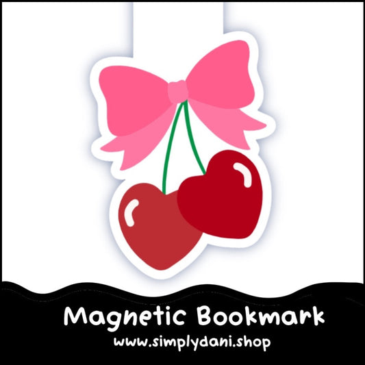 Preppy Cherries | Magnetic Bookmark