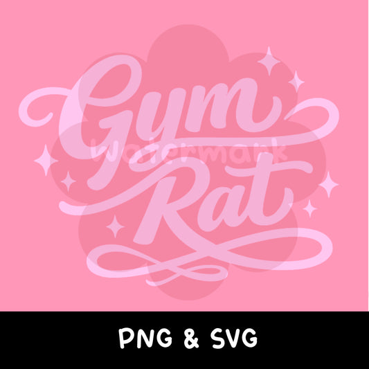 Gym Rat PNG, Funny Workout Shirt Design (Commercial Use)